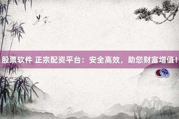 股票软件 正宗配资平台：安全高效，助您财富增值！