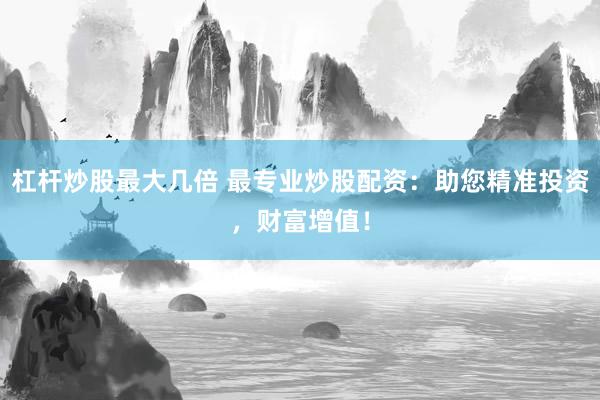 杠杆炒股最大几倍 最专业炒股配资：助您精准投资，财富增值！