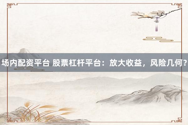 场内配资平台 股票杠杆平台：放大收益，风险几何？